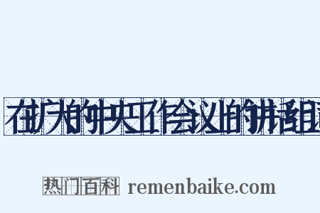 在扩大的中央工作会议上的讲话组词是什么意思的图片